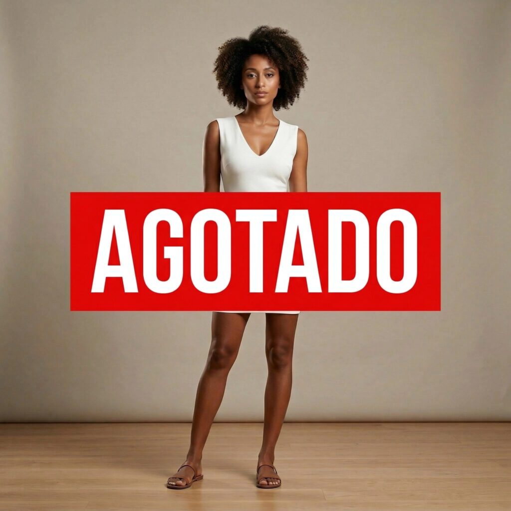 vestido blanco agotado vendido