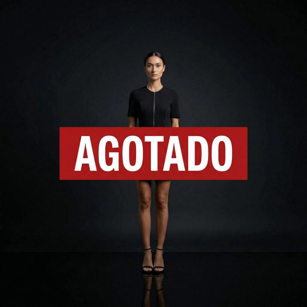 vestido negro falda agotado